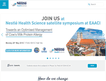 Tablet Screenshot of nestlehealthscience.com